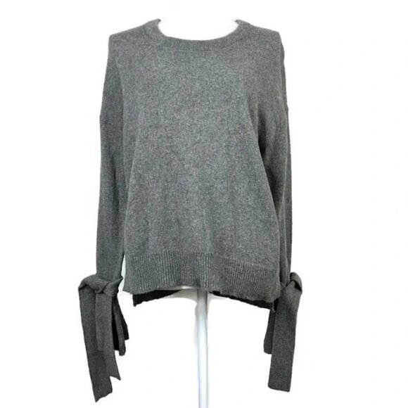Madewell Gray Tie Cuff Sleeve Sweater Size XXS - Picture 2 of 5